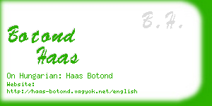 botond haas business card